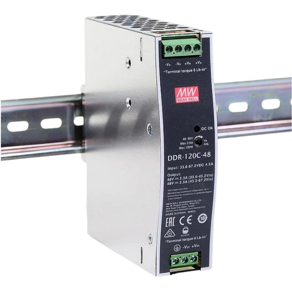 Блок питания на DIN-рейку MEAN WELL DDR-120C-48 DC/DC 120 Вт 48 В 2791860
