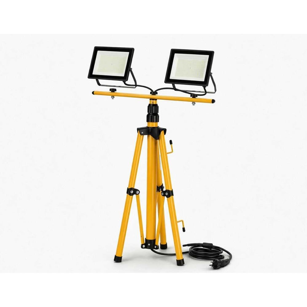 Комплект двойных прожекторов со штативом ЭРА LPR-023-0-65K-2х50+TRIPOD 2х50Вт 6500K IP65 3 метра с вилкой Б0074234