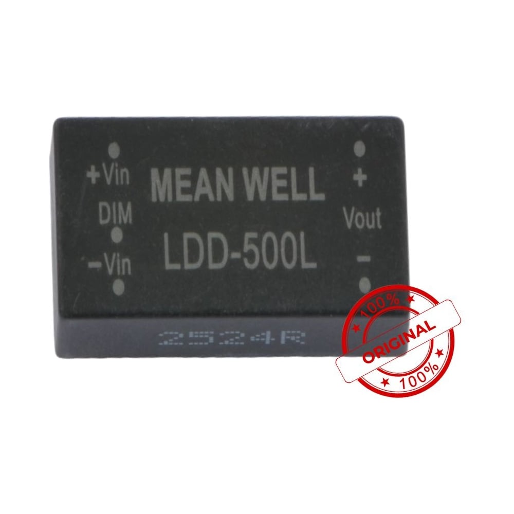 Понижающий DC/DC светодиодный драйвер MEAN WELL LDD-500L на печатную плату 16 Вт 2-32 В 0.5 А 679958