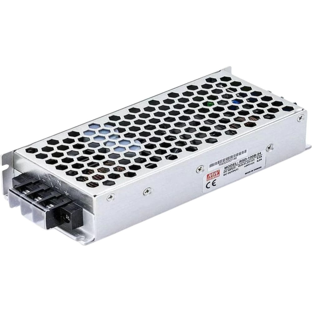 Блок питания DC/DC в кожухе на шасси MEAN WELL RSD-100B-24 100 Вт 24 В для ЖД приложений 709726