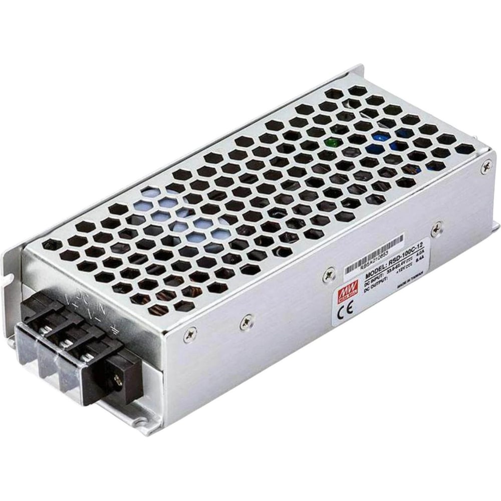 Блок питания DC/DC в кожухе на шасси MEAN WELL RSD-100C-12 100 Вт 12 В для ЖД приложений 709729