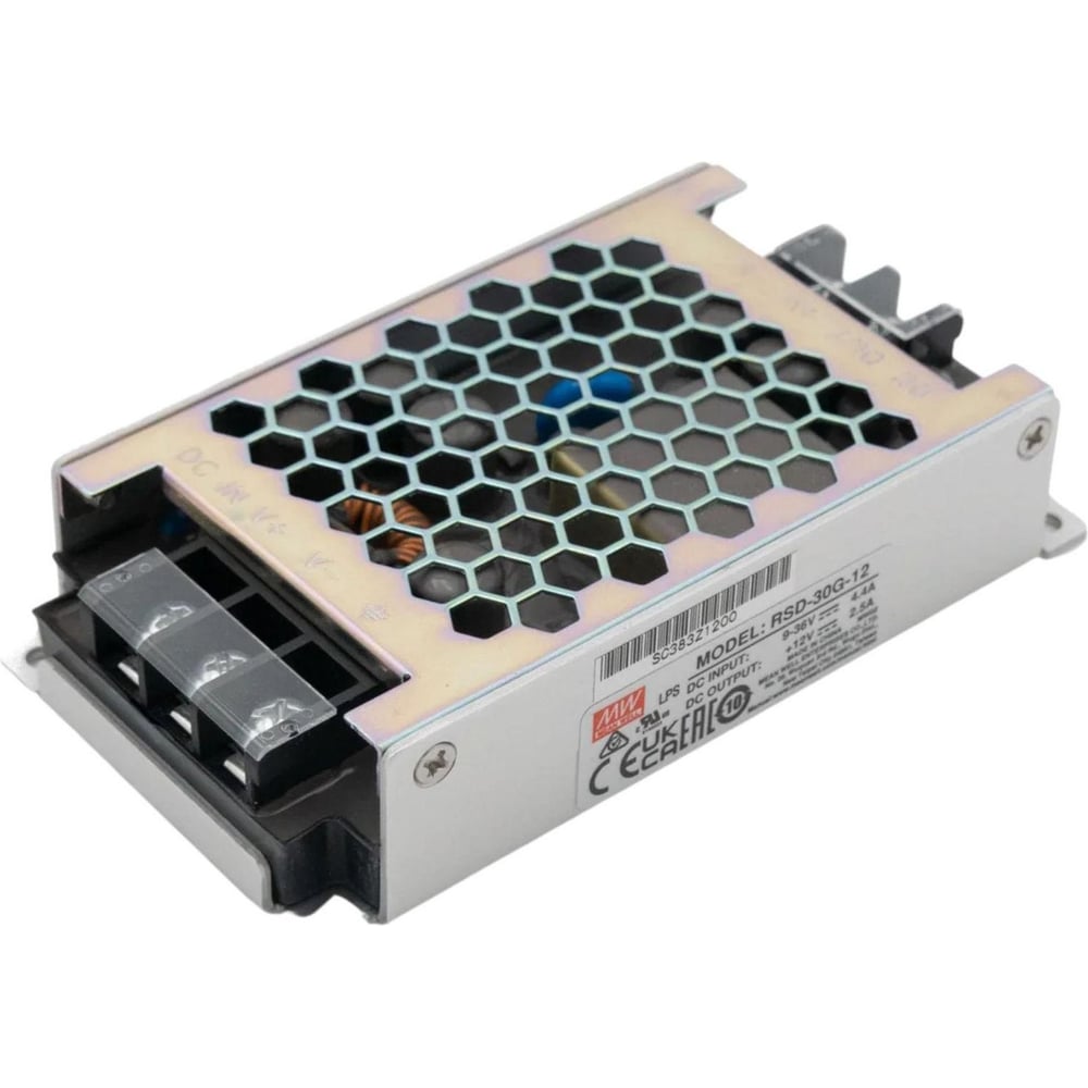 Блок питания DC/DC в кожухе на шасси MEAN WELL RSD-30G-12 30 Вт 12 В для ЖД приложений 2583894