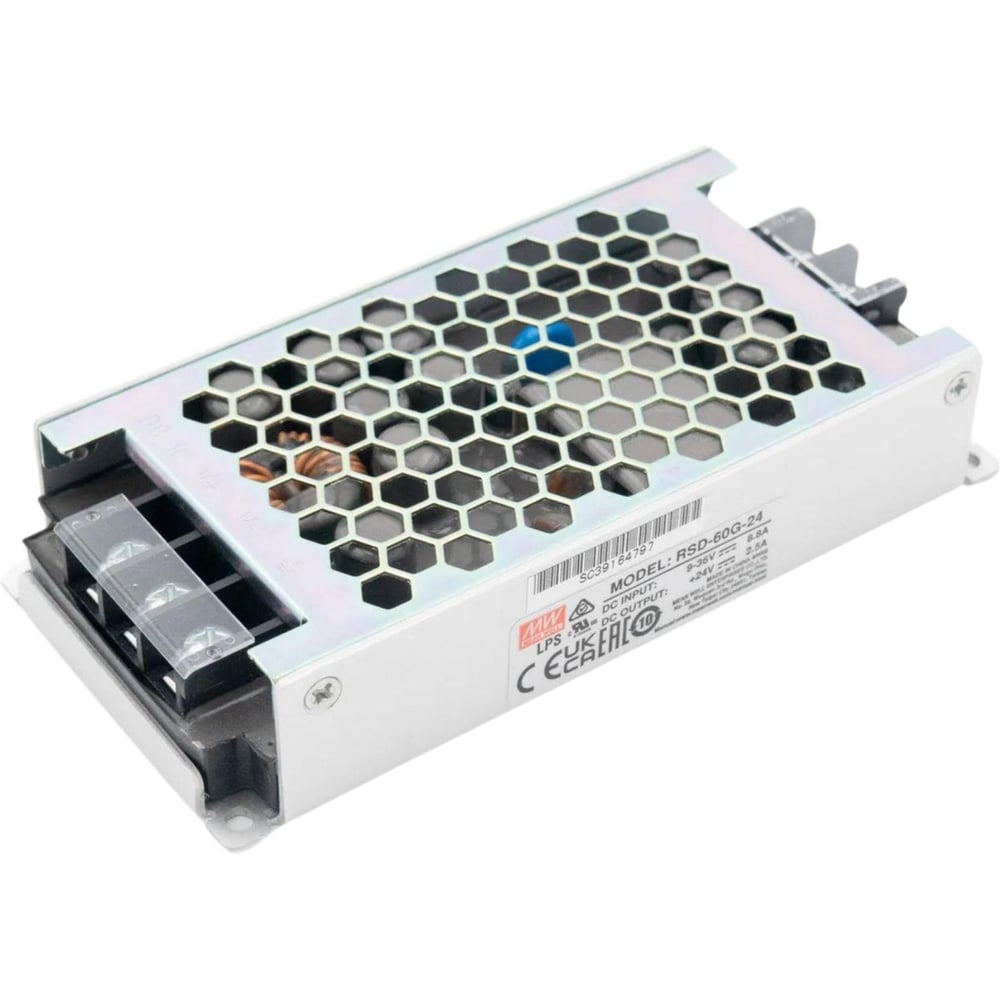 Блок питания DC/DC в кожухе на шасси MEAN WELL RSD-60G-24 60 Вт 24 В для ЖД приложений 2642416