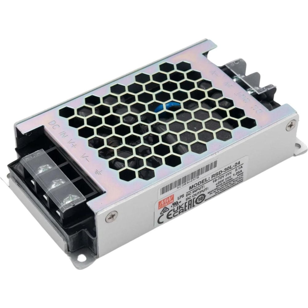 Блок питания DC/DC в кожухе на шасси MEAN WELL RSD-30L-24 30 Вт 24 В для ЖД приложений 3627511
