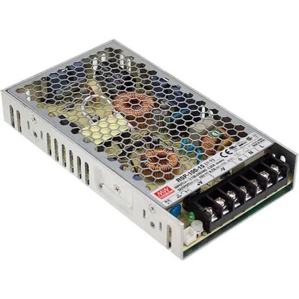 Блок питания AC/DC в кожухе на шасси MEAN WELL RSP-100-15 100 Вт 15 В 1287551