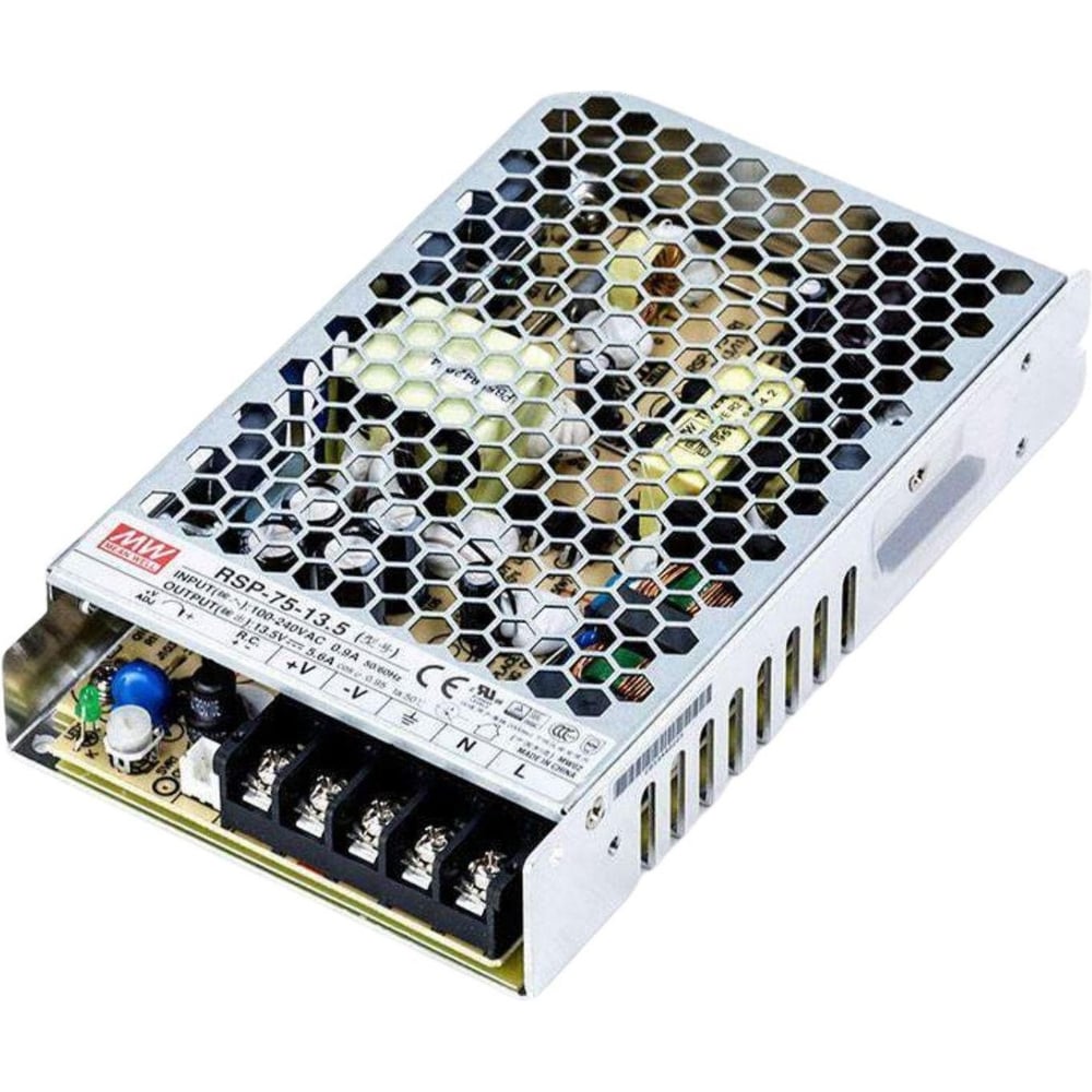 Блок питания AC/DC в кожухе на шасси MEAN WELL RSP-75-13.5 75 Вт 13.5 В 1268441