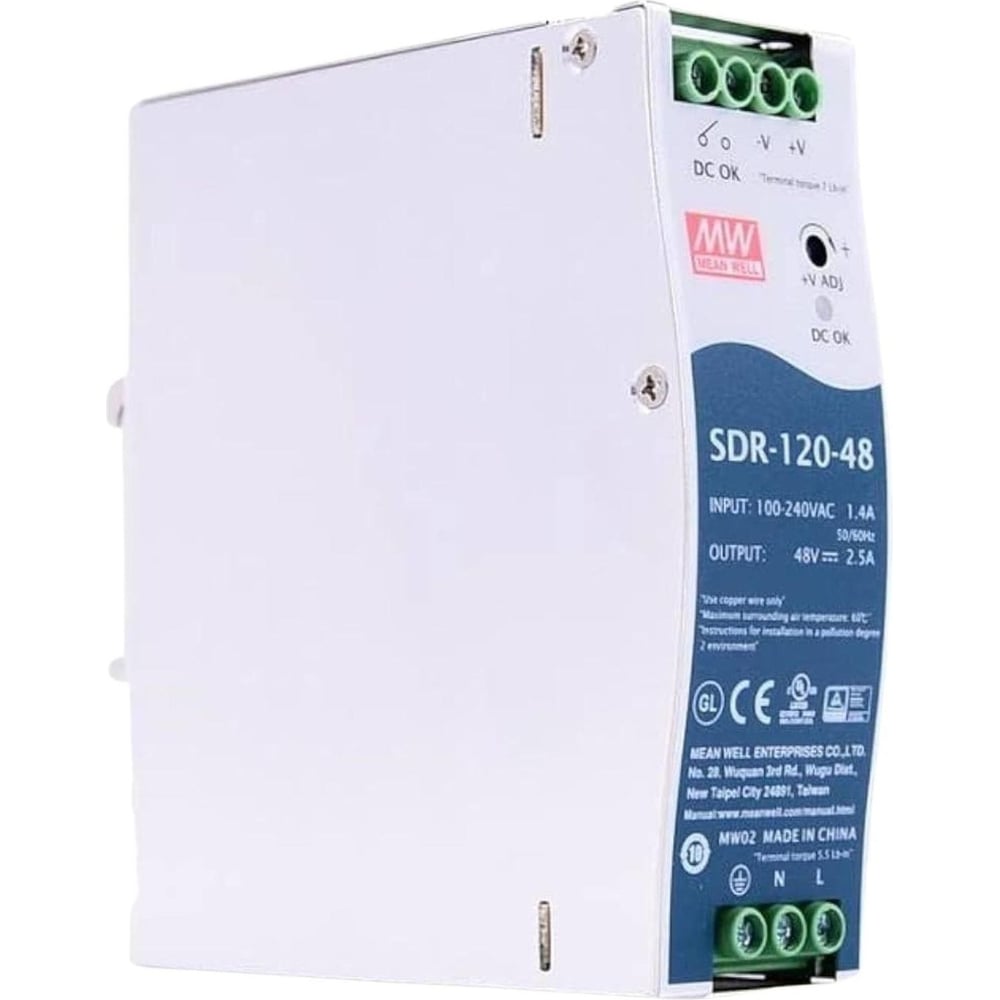 Блок питания на DIN-рейку MEAN WELL SDR-120-48 AC/DC 120 Вт 48 В 439226