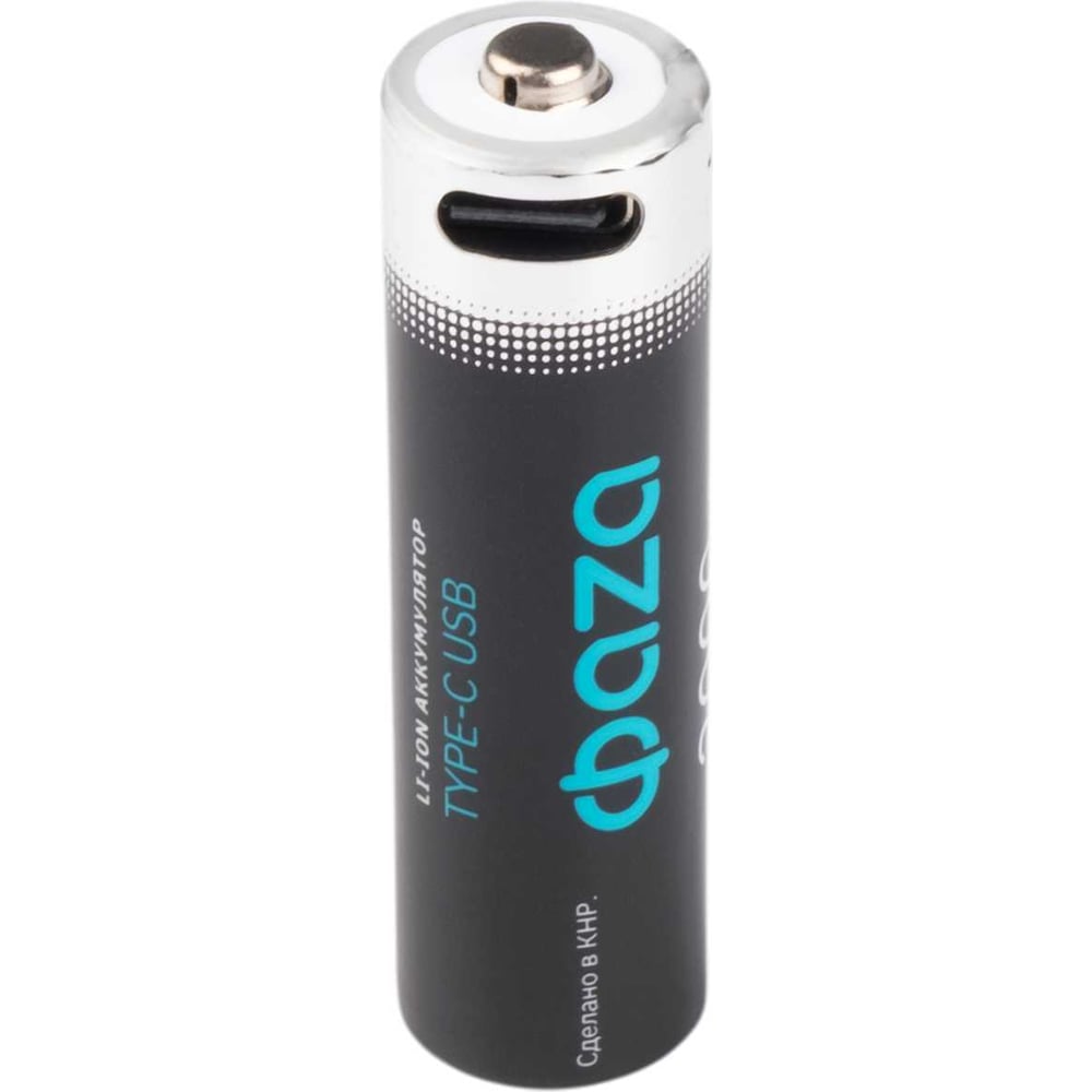 Аккумуляторы ФАZА AA/LR6 2960mWh USB-C, литиевые 1.5В, 3000мАч, перезаряжаемые аккумуляторные батарейки, 4 шт (зарядка от Type-C; шнур в комплекте) Box-4 5075153