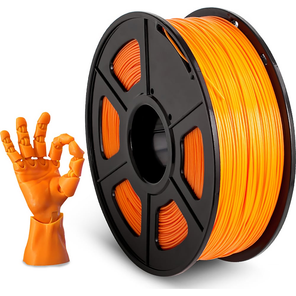 Филамент ABS NV Print Orange для 3D печати диаметр 1.75мм длина 330 метров масса 1 кг NV-3D-ABS-ORANGE
