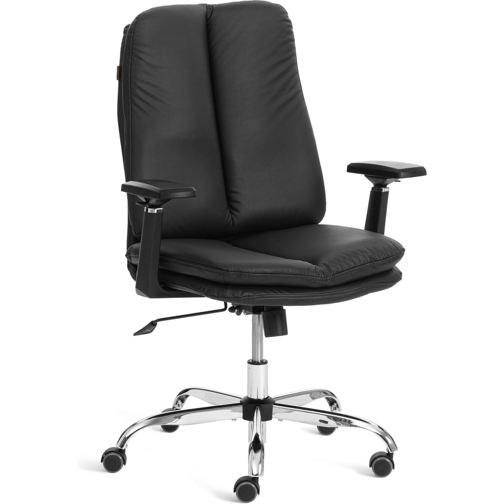 Кресло Tetchair Итон-Лоу/Eton-Low хром 3Д кож/зам, черный, 36-6 25737