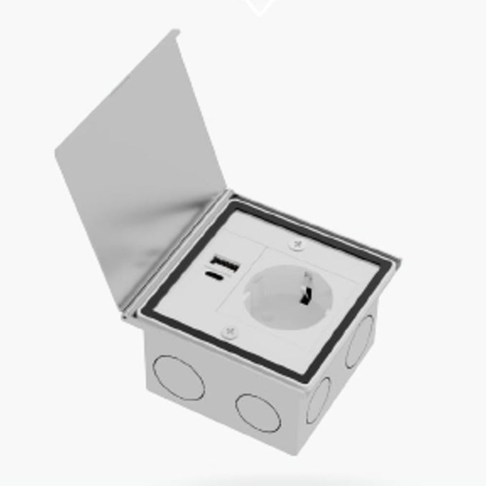 Лючок KOPOS PrimePort на 3 модуля 45х22,5 PP-SOP 5S (INOX) PP-SOP-5S-3-IX