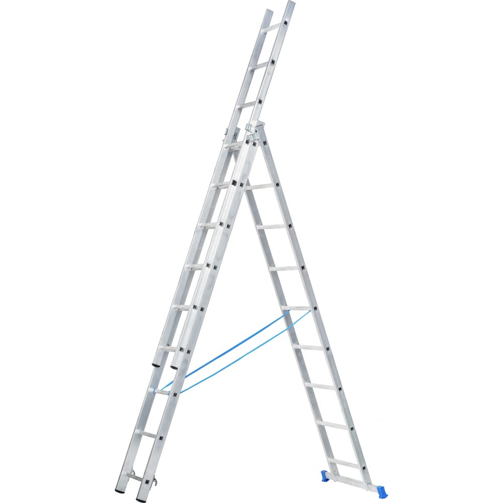 Трехсекционная алюминиевая лестница Капитан трехсекционная универсальная лестница tribilo 3х9