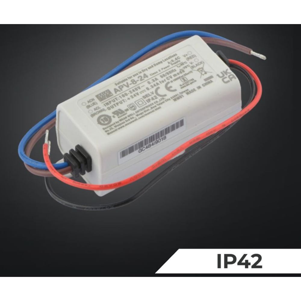 Изображение товара Светодиодный драйвер MEAN WELL APV-8-24 IP42 8 Вт 24 В 0,34 А 2084627