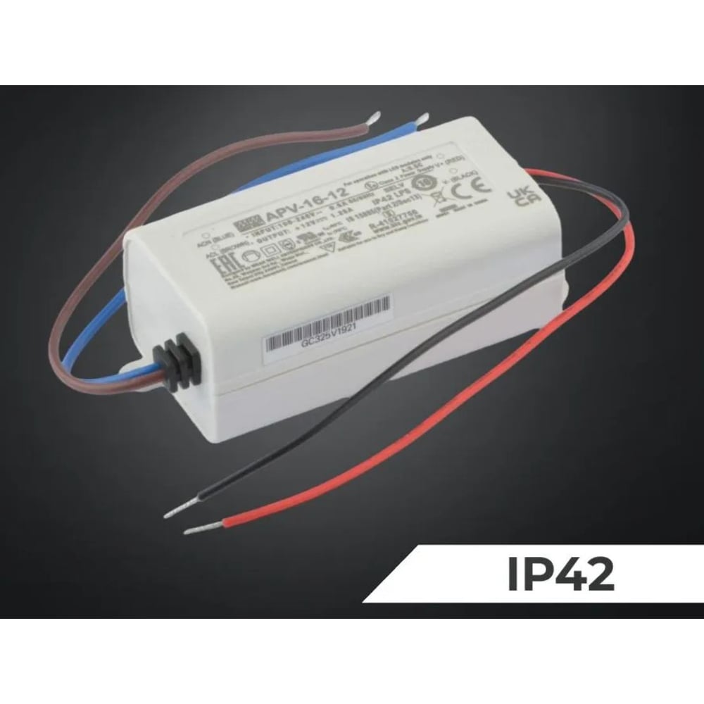 Изображение товара Светодиодный драйвер Mean Well APV-16-12, IP42 15 Вт 12 В 1.25 А 820265 Изображение товара Светодиодный драйвер Mean Well APV-16-12, IP42 15 Вт 12 В 1.25 А 820265