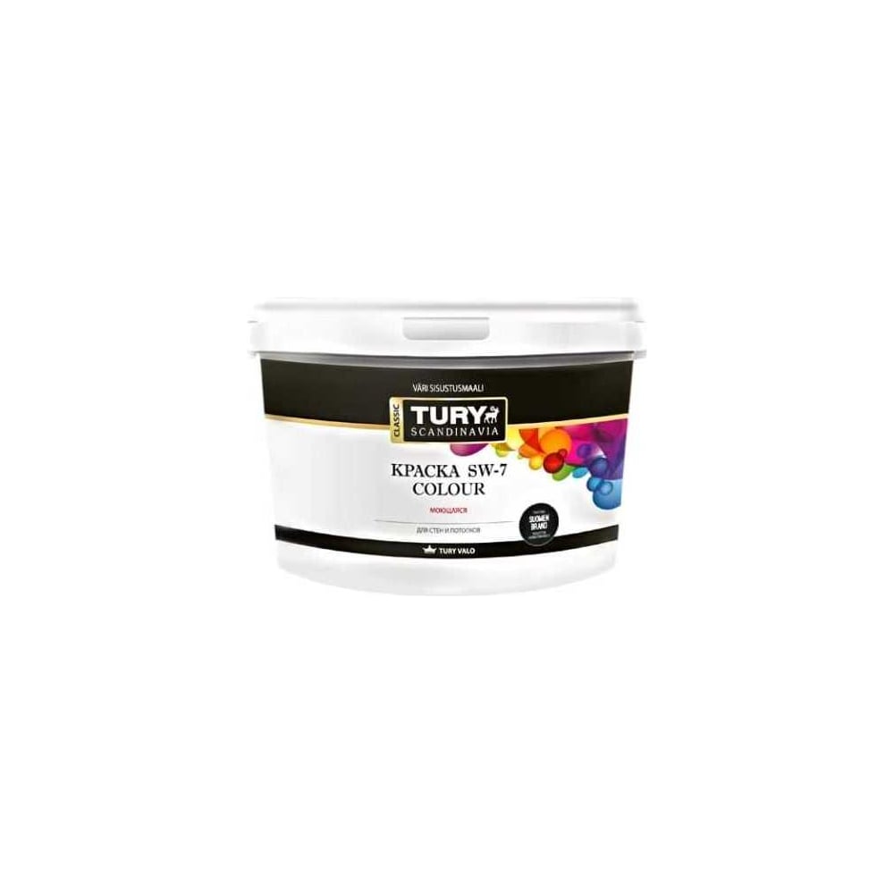 Изображение товара Краска в/д моющаяся TURY SW-7 Color сирень 05-02, 2,4 кг 00020015949