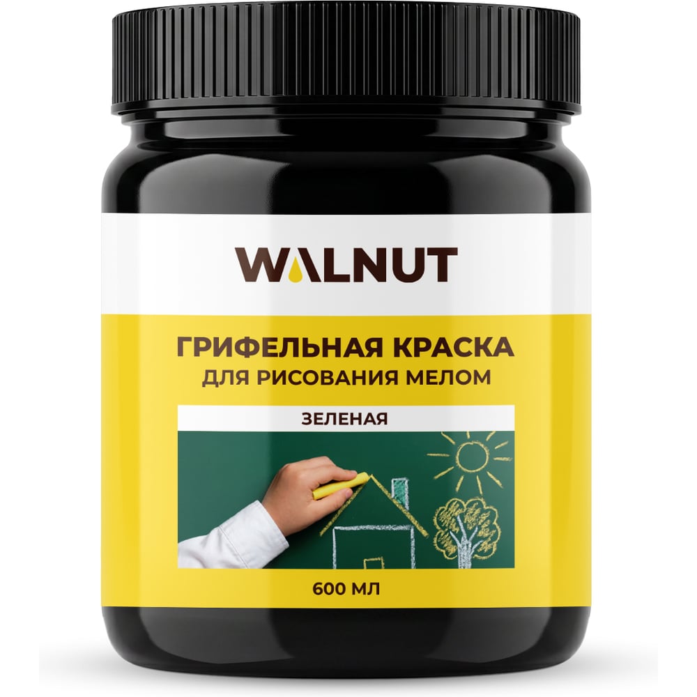 Изображение товара Грифельная краска для рисования мелом WALNUT зеленая, 600 мл, WLN0237 Изображение товара Грифельная краска для рисования мелом WALNUT зеленая, 600 мл, WLN0237