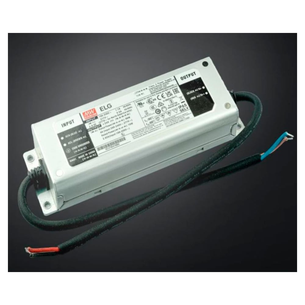 Изображение товара Светодиодный драйвер MEAN WELL ELG-150-C700 150Вт 214В 0,7А для наружного и внутреннего освещения, защита IP67, стабилизация CC, коррекция коэффициента мощности, металли 1928029
