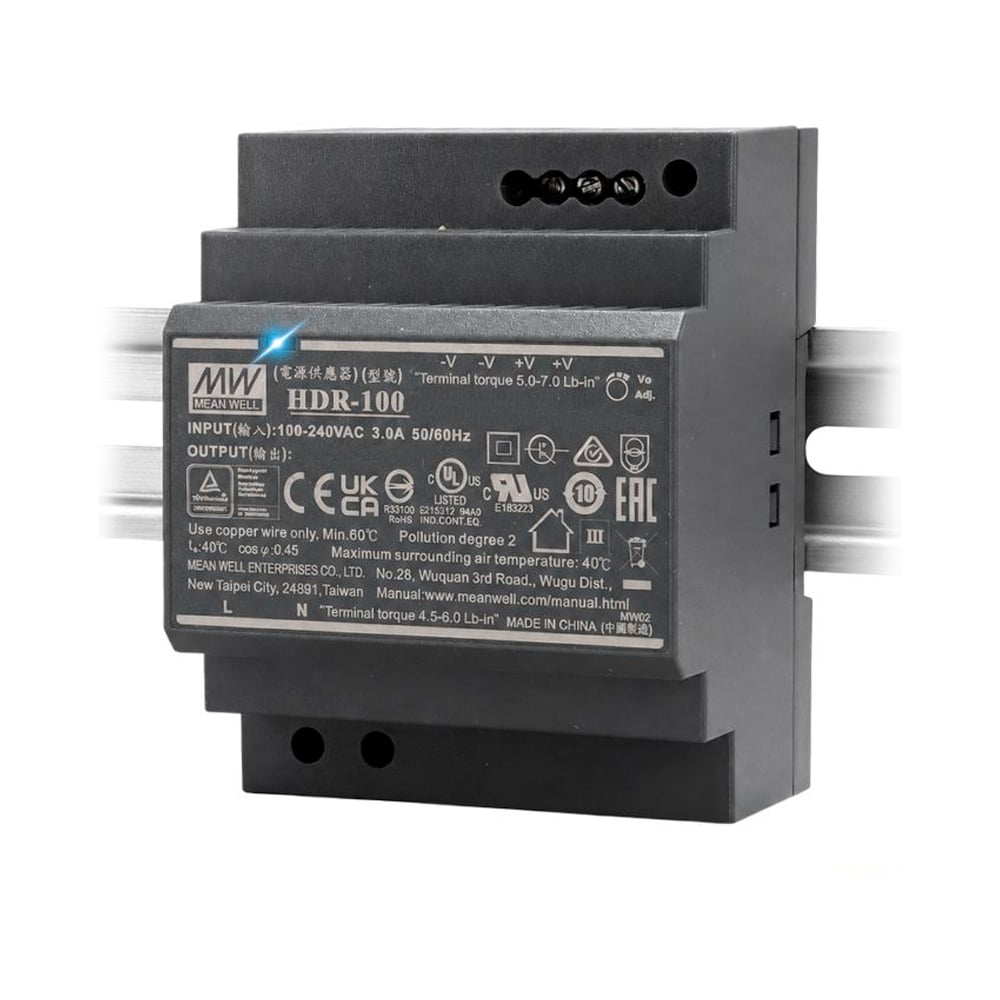 Блок питания на DIN-рейку MEAN WELLHDR-100-12N AC/DC 90 Вт 12 В 2585892