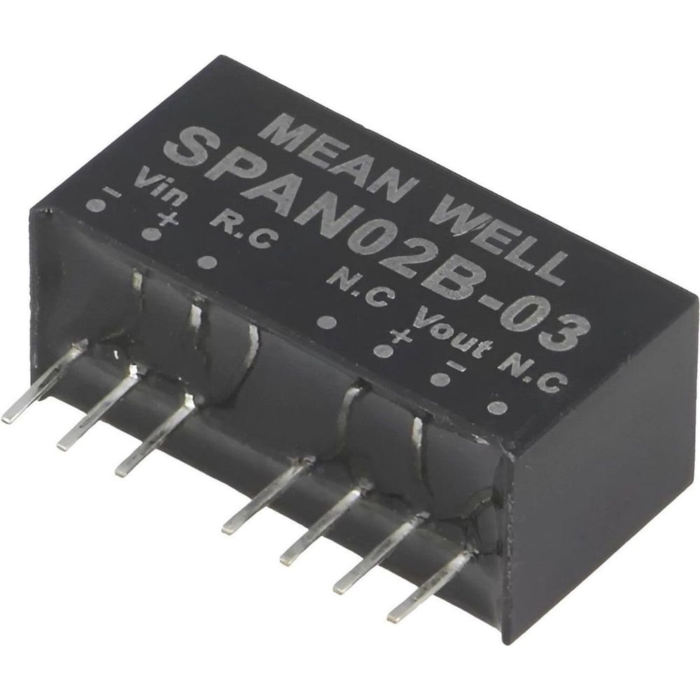 DC/DC преобразователь на печатную плату MEAN WELL SPAN02B-03 в корпусе SIP-8, изолированный, с дистанционным Вкл-Выкл 2 Вт 3.3 В 3960682