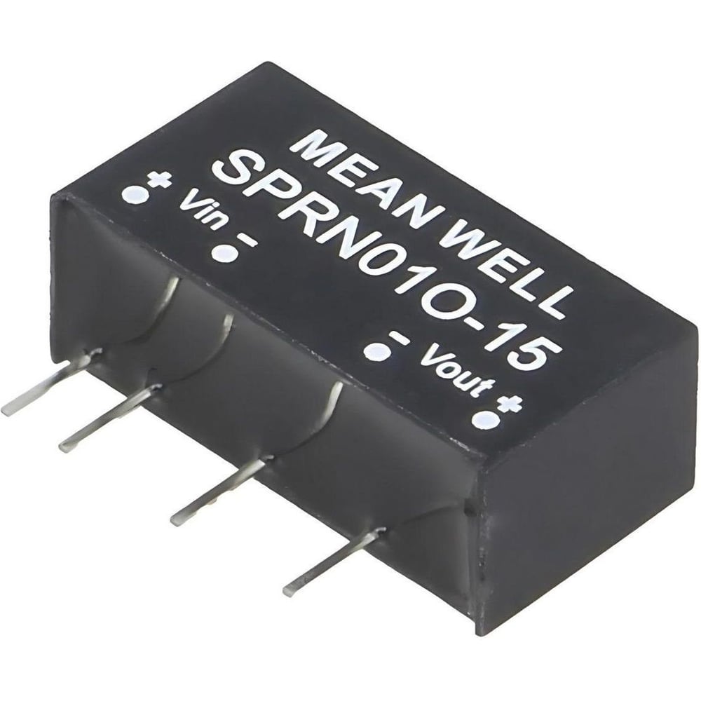 DC/DC-преобразователь на печатную плату MEAN WELL SPRN01O-15 в корпусе SIP-6, изолированный 1 Вт 15 В 3915851