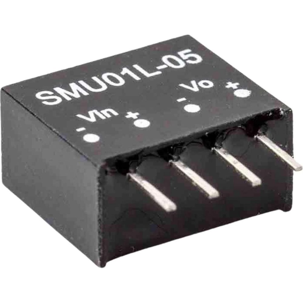 DC/DC преобразователь на печатную плату MEAN WELL SMU01L-05 в корпусе SIP-4, изолированный, с встроенным фильтром 1 Вт 5 В 1268043