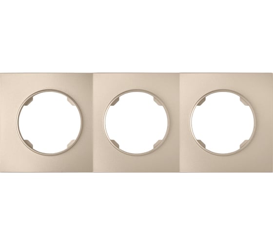 Изображение товара Рамка Bylectrica 3-х местная, серия ПРОВАНС квадрат, ЮЛИГ.735212.500 шампань