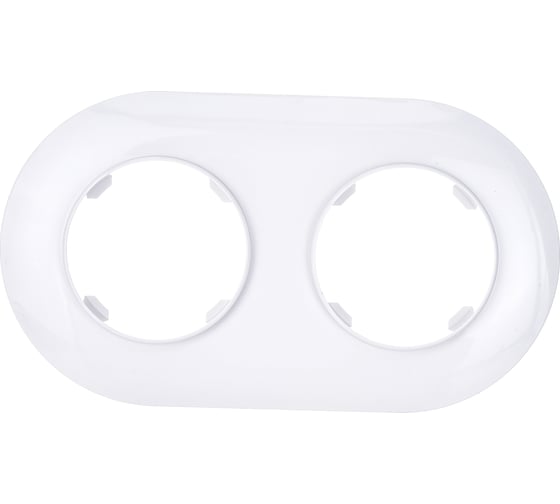 Изображение товара Рамка Bylectrica 2-х местная, круг, серия ПРОВАНС круг, белый ЮЛИГ.735212.499