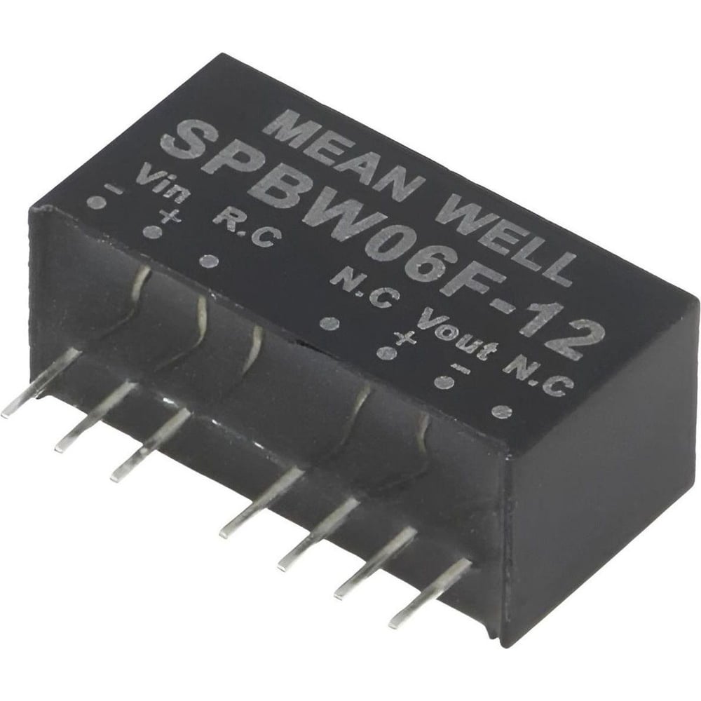 DC/DC-преобразователь на печатную плату MEAN WELL SPBW06F-12 в корпусе SIP-8, изолированный, с дистанционным Вкл-Выкл 6 Вт 12 В 3491779