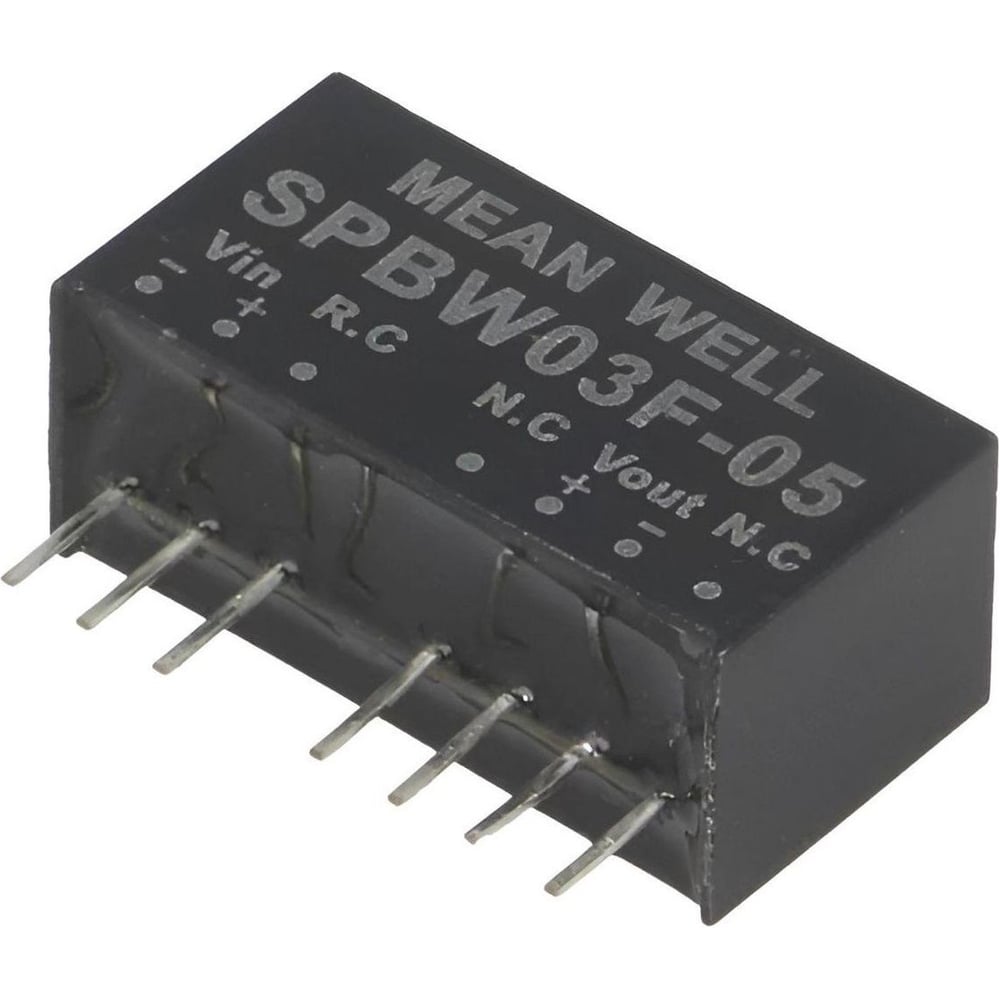DC/DC-преобразователь на печатную плату MEAN WELL SPBW03F-05 в корпусе SIP-8, изолированный, с дистанционным Вкл-Выкл 3 Вт 5 В 3411612