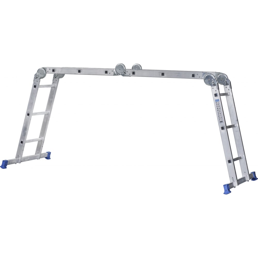 Четырехсекционная алюминиевая лестница-трансформер Капитан алюминиевая лестница трансформер сибин