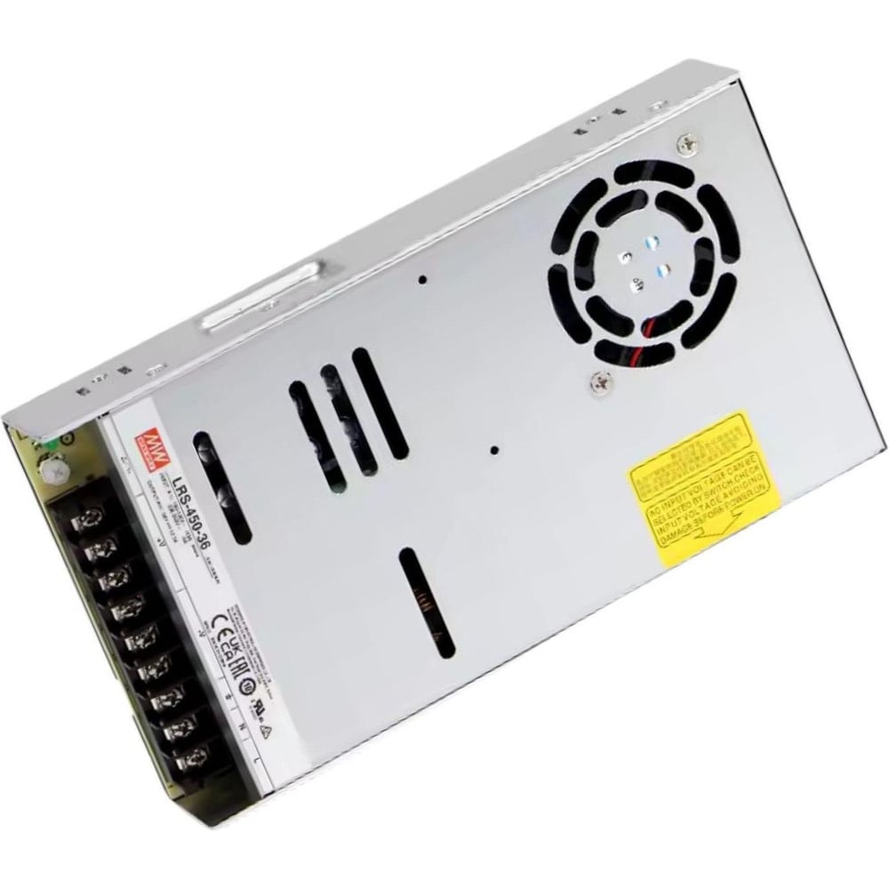Блок питания импульсный MEAN WELL LRS-450-36 450Вт 36В 12.5А, переключаемый диапазон, активное охлаждение, металлический сетчатый корпус, компактный 5298852