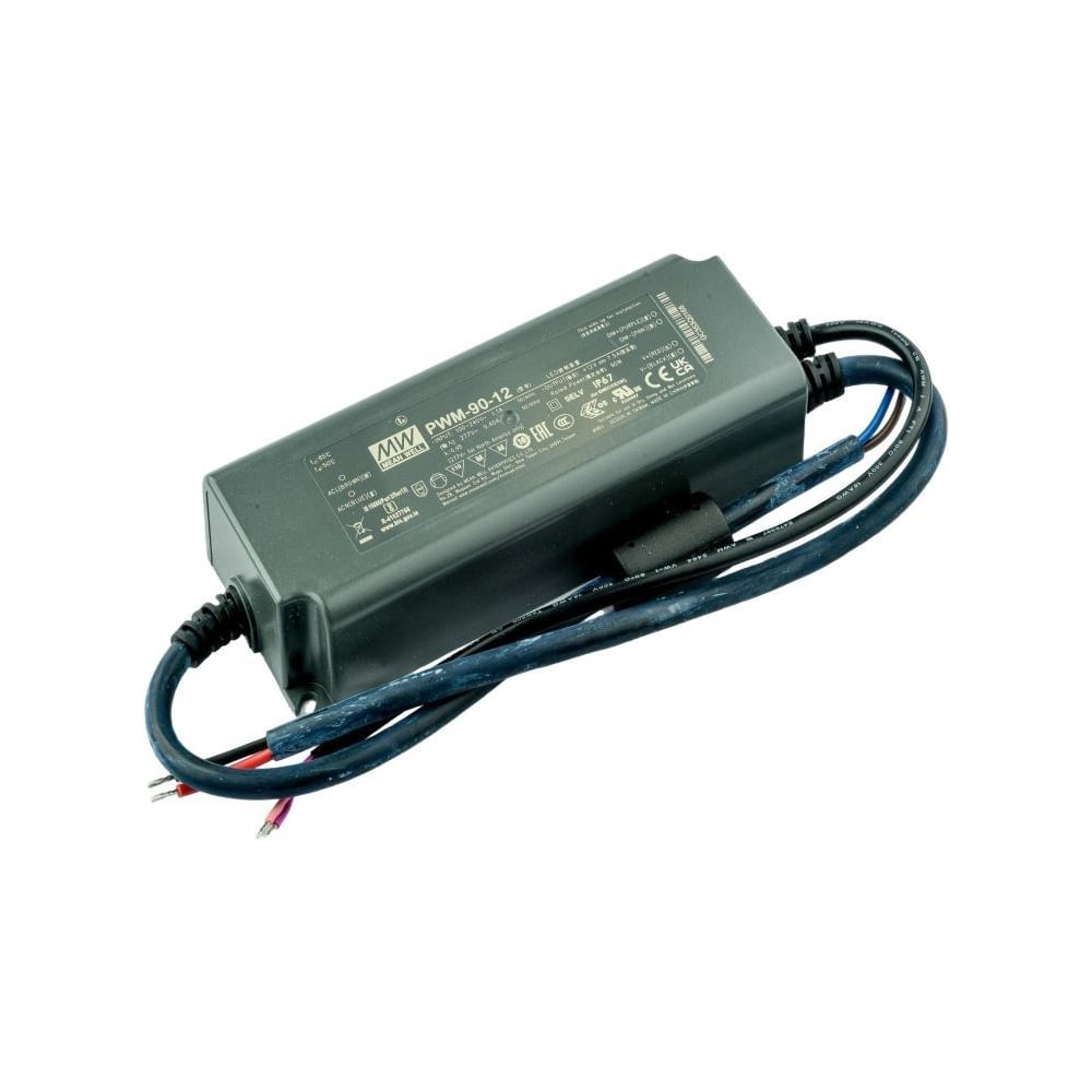 Изображение товара LED-драйвер для светодиодных лент с диммингом MEAN WELL PWM-90-12 90 Вт 12 В 7.5 А 1369703 Изображение товара LED-драйвер для светодиодных лент с диммингом MEAN WELL PWM-90-12 90 Вт 12 В 7.5 А 1369703