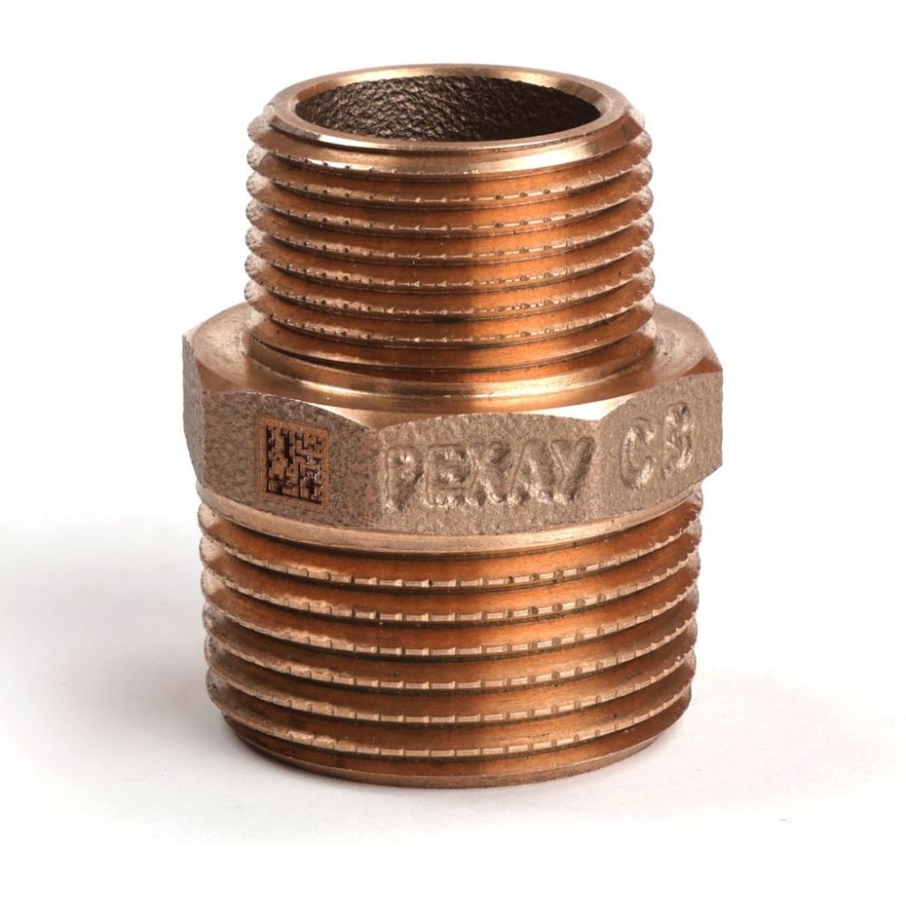Ниппель резьбовой РЕХАУ AURLINE 1x3/4, НН, редукционный, красная бронза RX+ 18732651001
