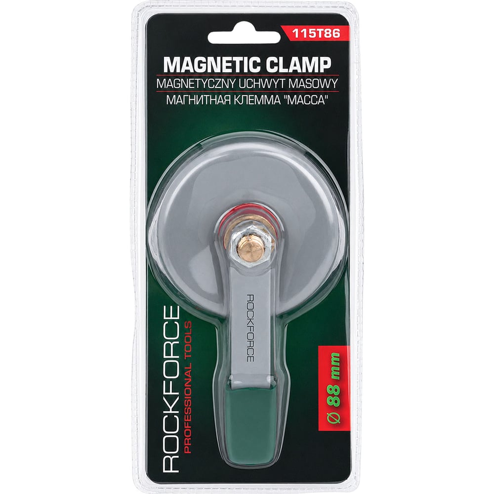 Магнит с клеммой Rockforce масса 88мм RF-115T86(66300)