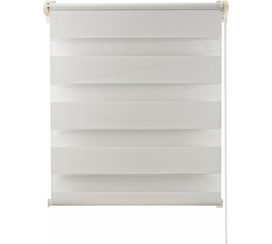 Изображение товара Двойная рулонная штора ПраймДекор Миниролло светло-серый, 43x160 см 16043011