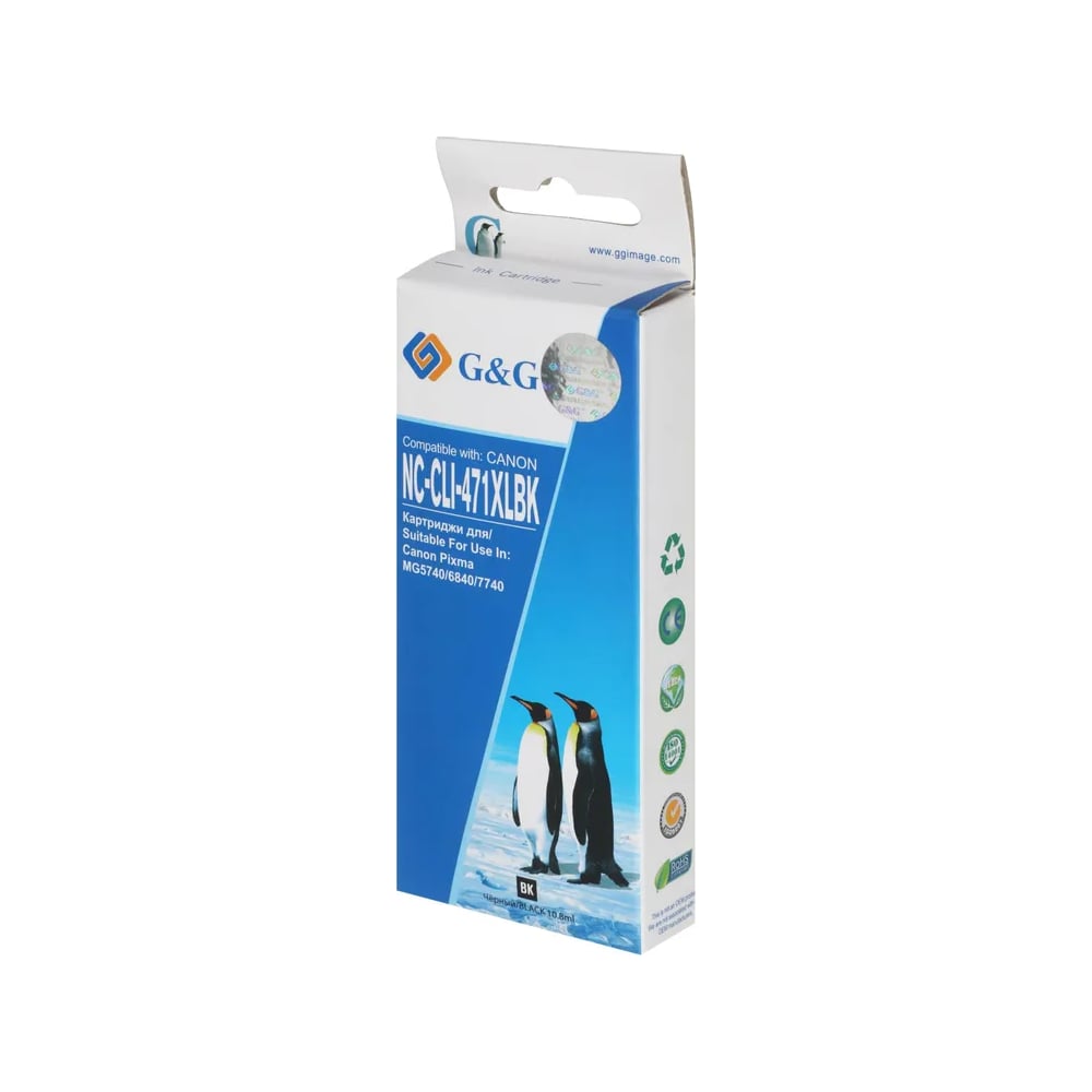 Картридж струйный G&G NC-CLI-471XLBK фото черный (10.8мл) для Canon TS5040/MG5740/MG6840/MG7740 1384330