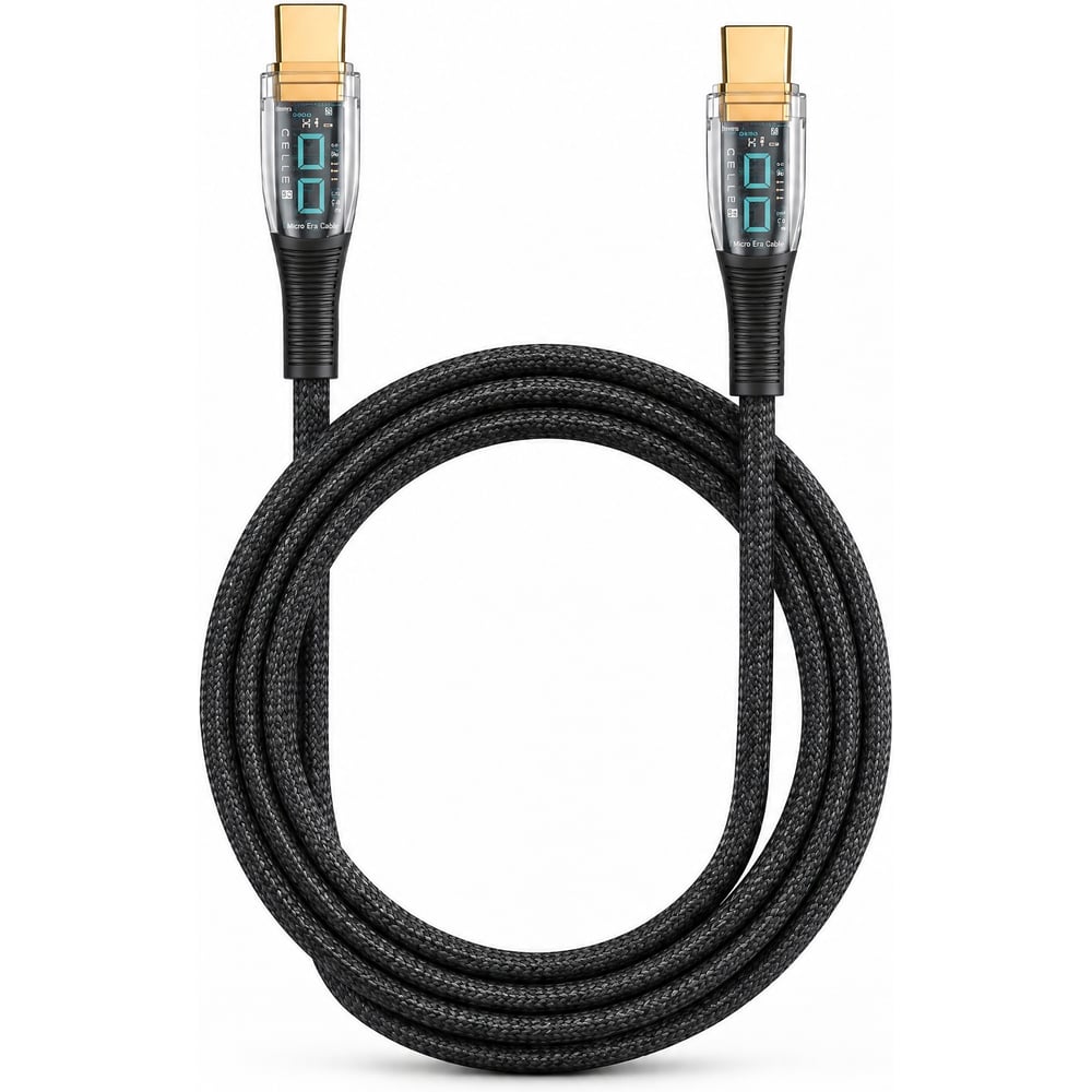 Изображение товара Кабель PALMEXX USB-C to USB-C, PD 100W, длина 1.2м, чёрный PX/CBL-CC-12-BLK