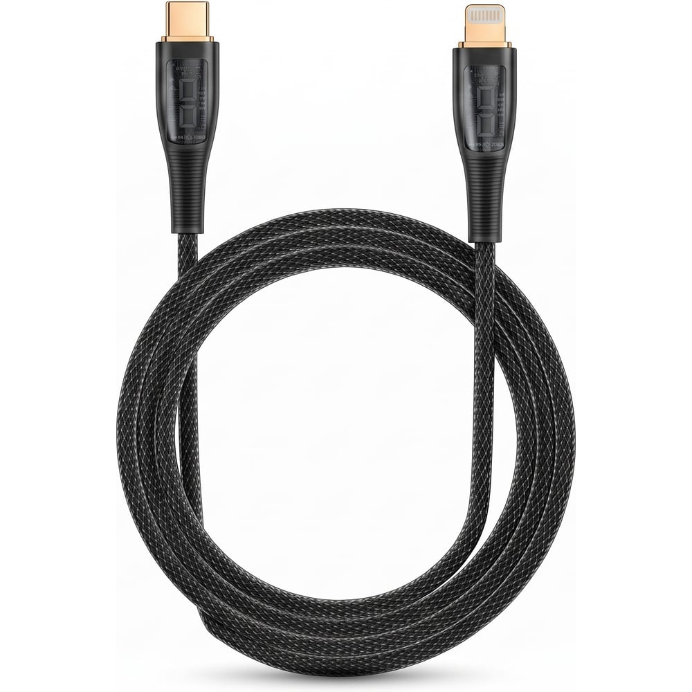 Изображение товара Кабель PALMEXX USB-C to Lightning, PD 30W, длина 2.0м, чёрный PX/CBL-CL-20-BLK Изображение товара Кабель PALMEXX USB-C to Lightning, PD 30W, длина 2.0м, чёрный PX/CBL-CL-20-BLK