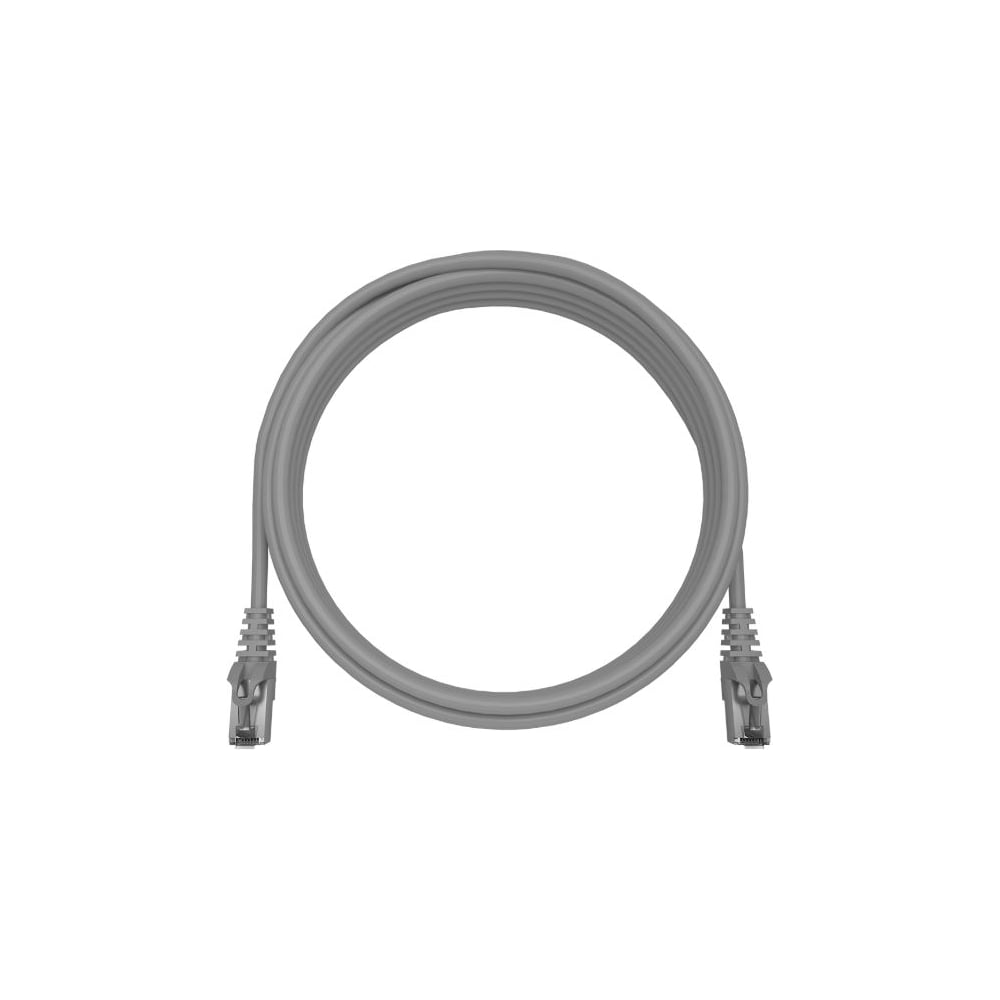 Патч-корд KOSCAB 2хRJ45/8P8C, T568B UTP 5e кат. литой 30 метров, LSZH, серый шт КОС-PC-UTP-RJ45-5e-30.0-LSZH-GY