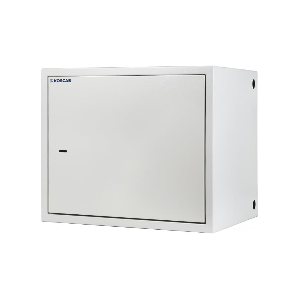Шкаф настенный антивандальный распашной KOSCAB 8U 550х400мм, сварной, серый RAL 7035 шт КОС-ШНАР-8U5540