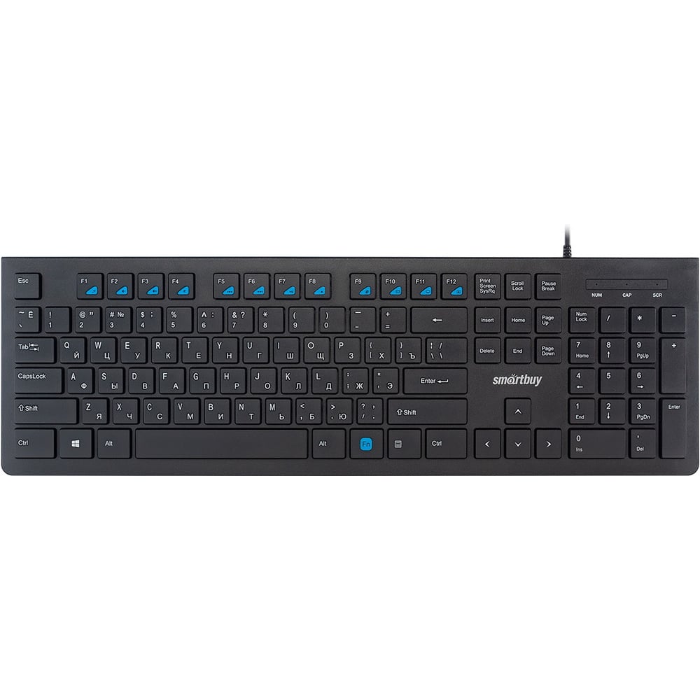 Клавиатура проводная мультимедийная Smartbuy 206 USB черная ()/20 SBK-206US-K