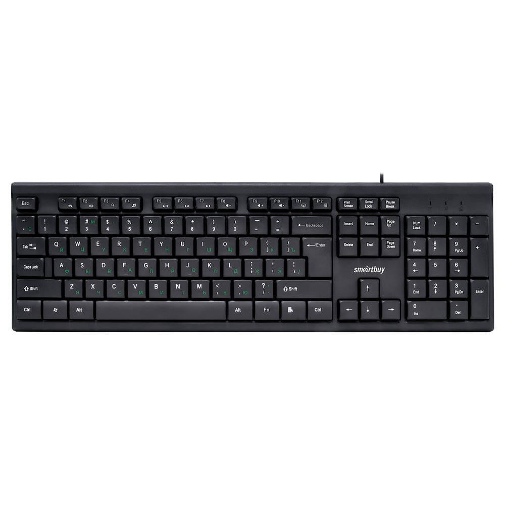 Клавиатура проводная мультимедийная Smartbuy серия ONE 114 USB черная ()/20 SBK-114U-K