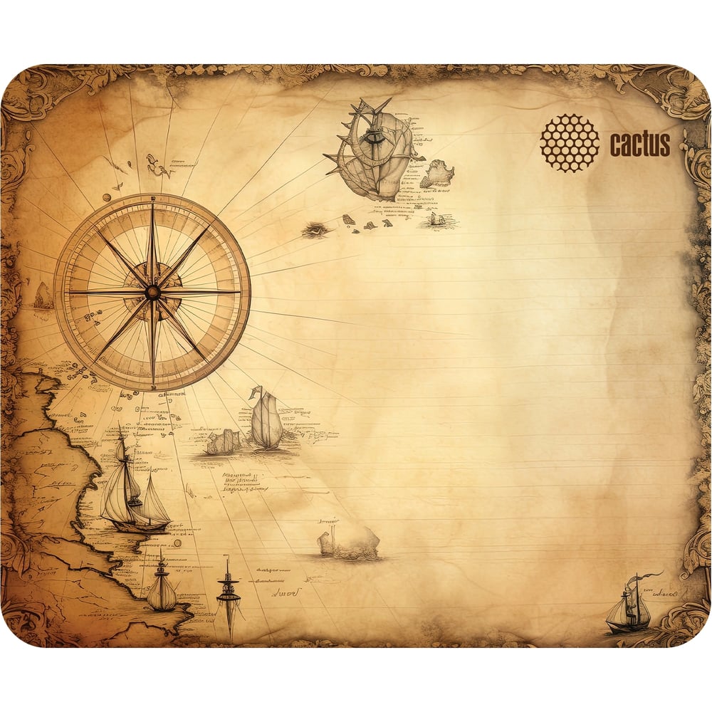 Коврик для мыши CACTUS Antique map 220x180x2мм (CS-MPC-P08XS) 2162819