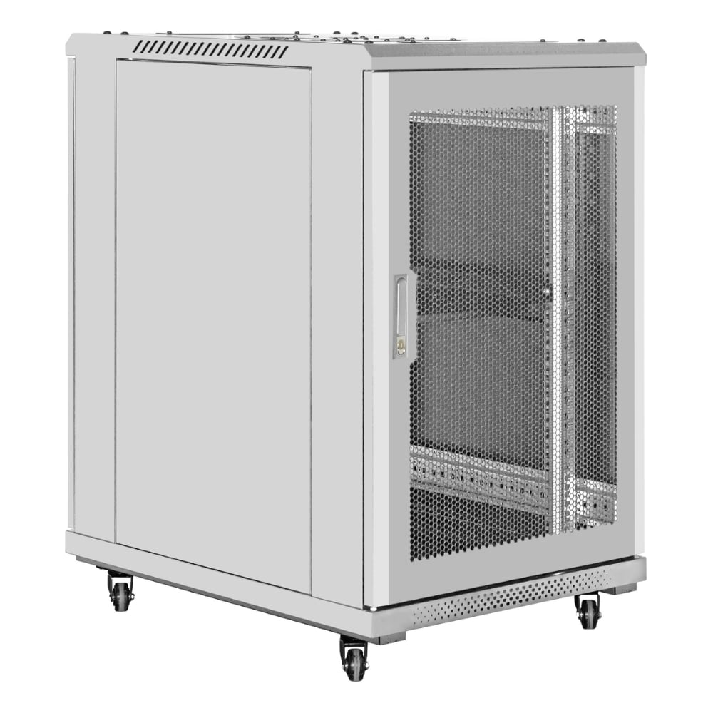 Шкаф телекоммуникационный ExeGate 19 напольный 18U EC-FS-18U.600.800.V.GREY 19”, 18U, 600x800x987mm ШхГхВ , передняя и задняя двери перфорированные 301397