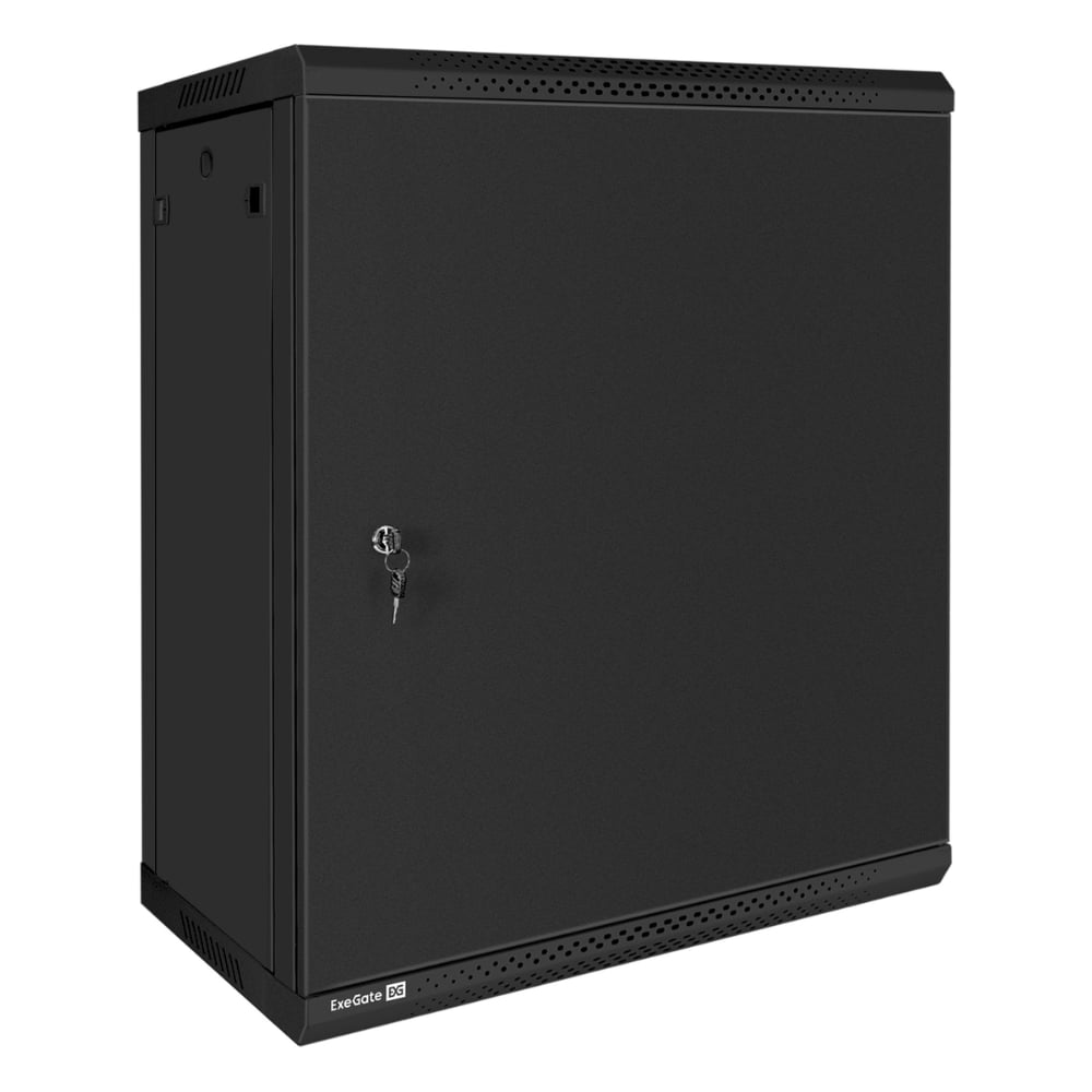Шкаф телекоммуникационный ExeGate 19 настенный 15U EC-WM-15U.450.M.BLACK 19”, 15U, 600x450x769mm ШхГхВ , передняя дверь металл, съемные боковые панели 300256