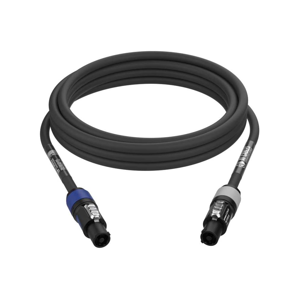 Силовой однофазный удлинитель AT CABLES с разъемами powerCON, 16 Ампер, гибкий кабель в резиновой изоляции H07RN-F 3x2.5, Длина 1 метр. AT Cables PEC-02-C-03-0020-01