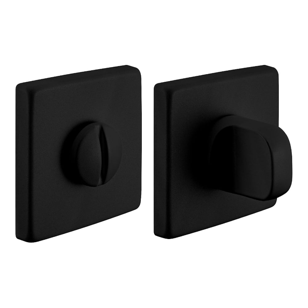 Завертка сантехническая MORELLI LUX-WC-S5 NERO-ST квадратная, цвет - черный soft-touch 9019796