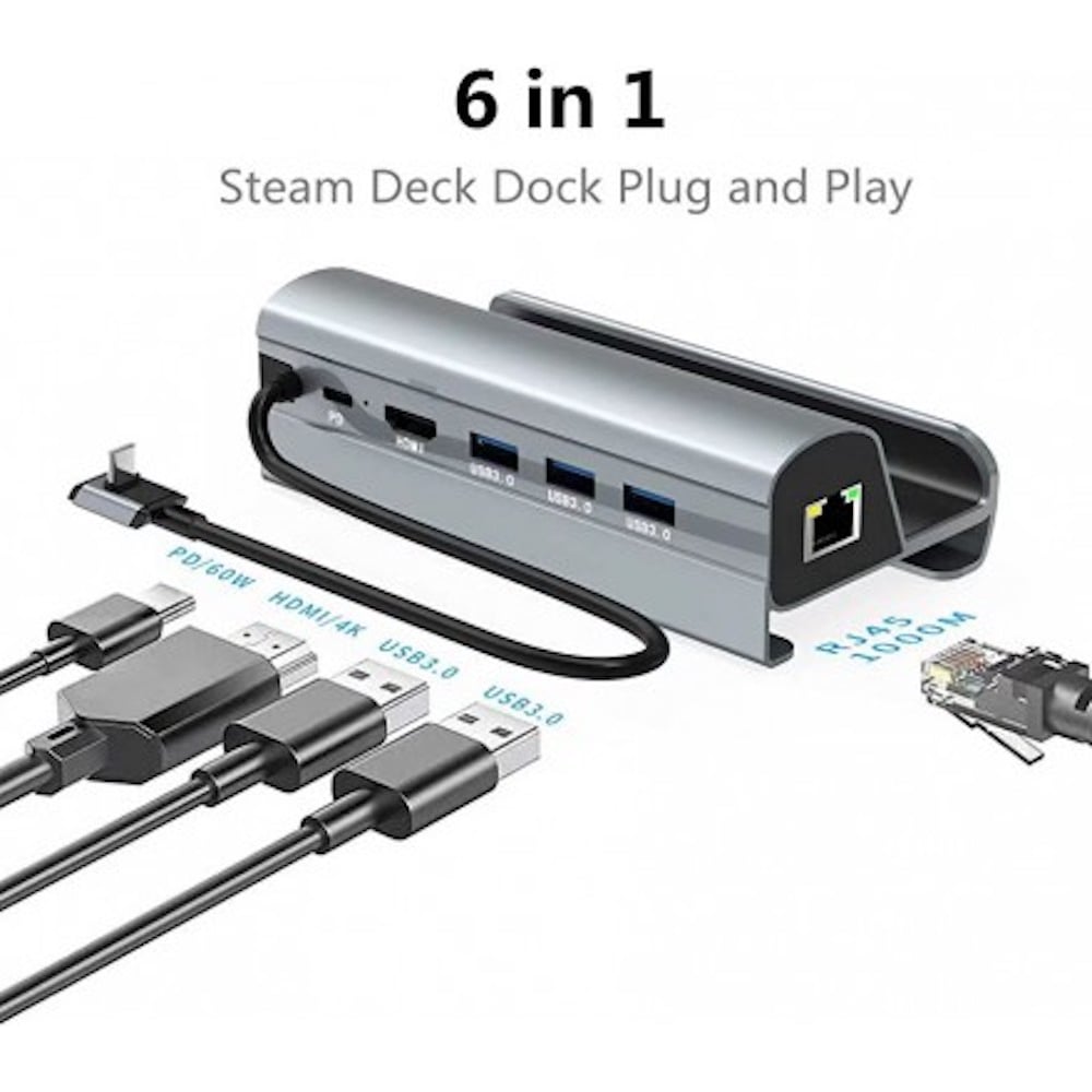 Док станция KS-is USB-C 6 в 1 для Steam Deck KS-777A