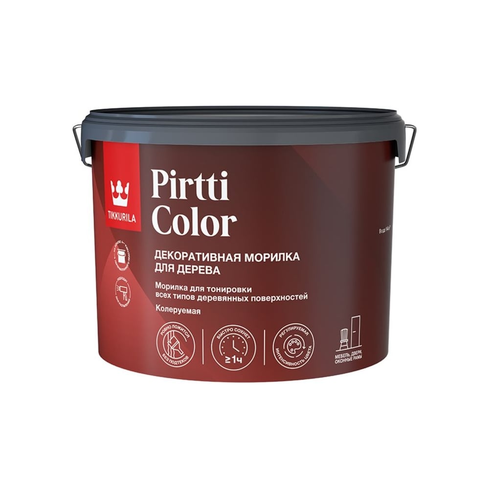 Изображение товара Морилка Tikkurila PIRTTI COLOR EP 9л 700014241 Изображение товара Морилка Tikkurila PIRTTI COLOR EP 9л 700014241