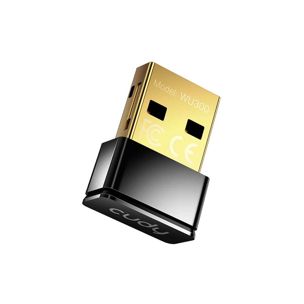 Компактный USB-адаптер Cudy WU300 1.0 Wi-Fi AX300, 2,4 ГГц, до 286 Мбит/с, сверхкомпактный корпус, USB 2.0 10000152746